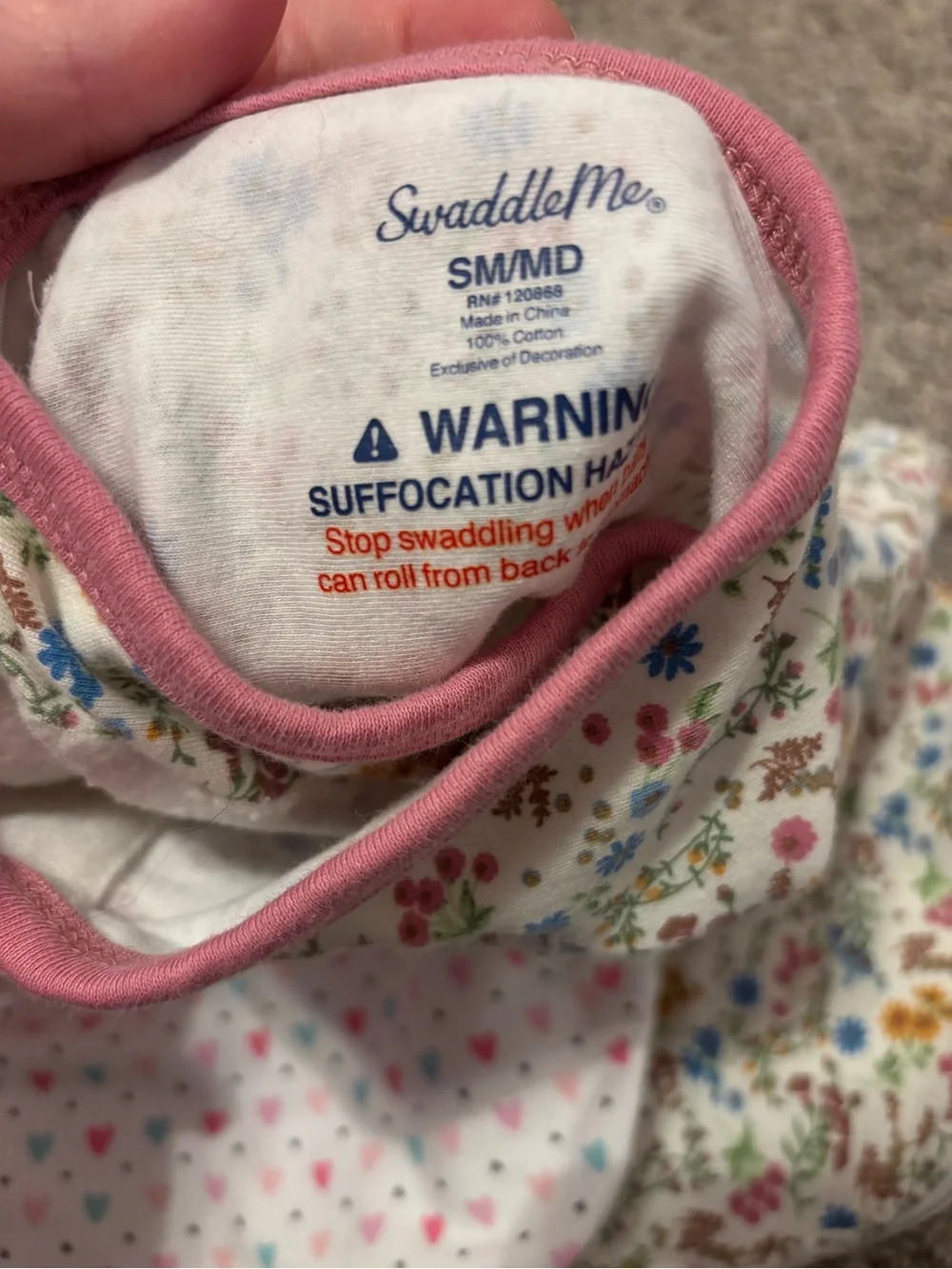 SwaddleMe Baby Swaddle Pair – Hearts and Floral Prints